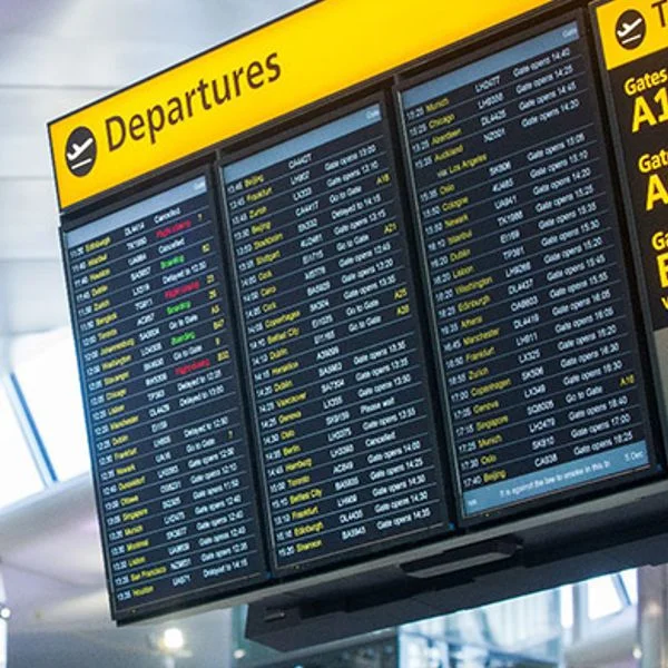 Affichage LED pour aéroport