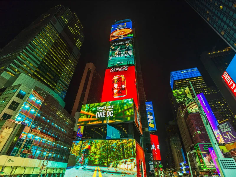Aplicação de displays de LED de visualização direta