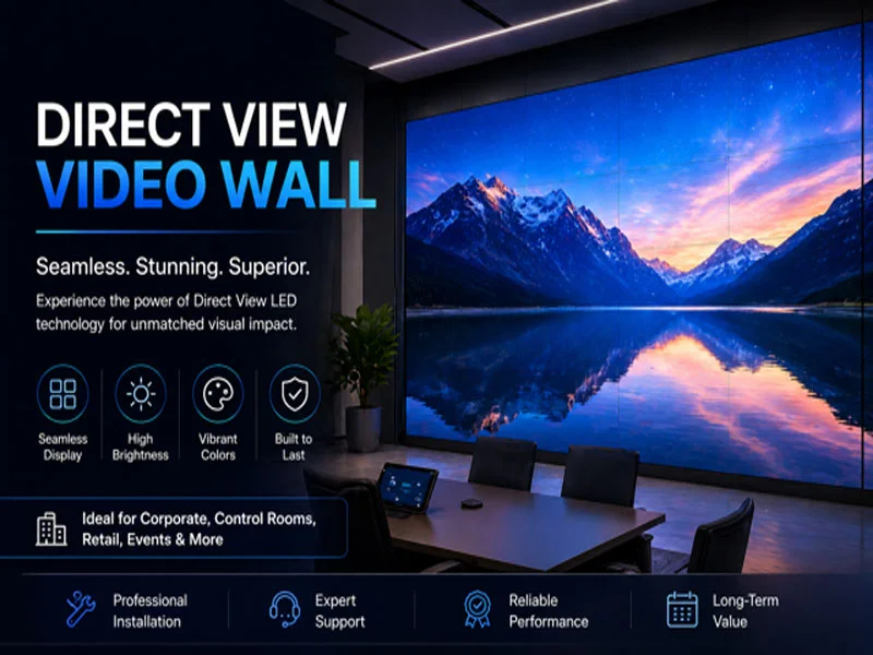 Como funciona um display LED de visualização direta?